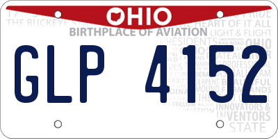 OH license plate GLP4152