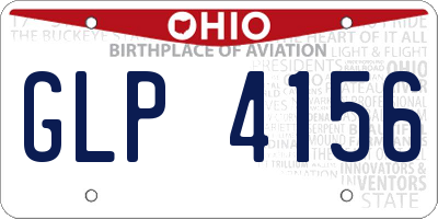 OH license plate GLP4156