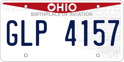 OH license plate GLP4157