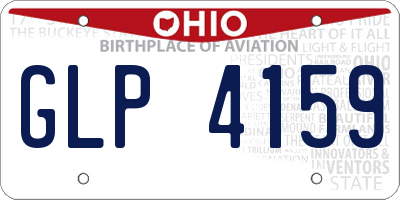 OH license plate GLP4159