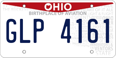 OH license plate GLP4161