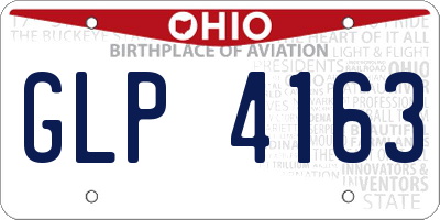 OH license plate GLP4163