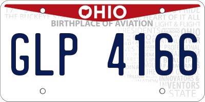 OH license plate GLP4166