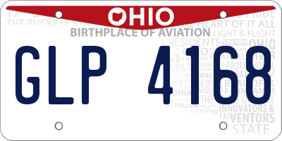 OH license plate GLP4168