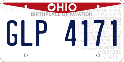OH license plate GLP4171