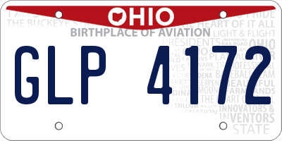 OH license plate GLP4172