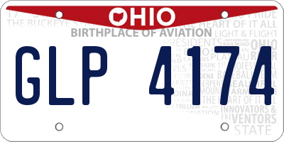 OH license plate GLP4174