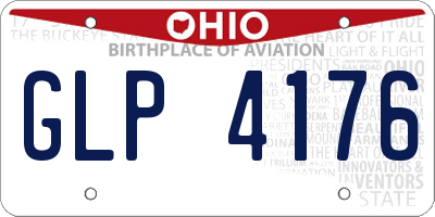 OH license plate GLP4176