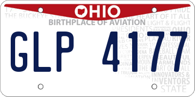 OH license plate GLP4177