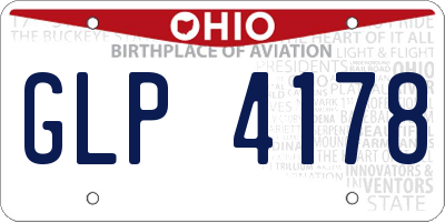 OH license plate GLP4178
