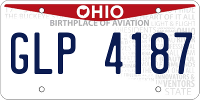 OH license plate GLP4187