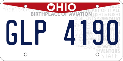 OH license plate GLP4190