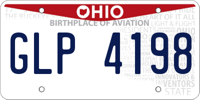 OH license plate GLP4198