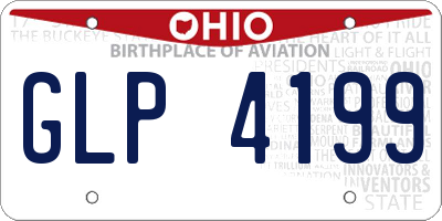 OH license plate GLP4199