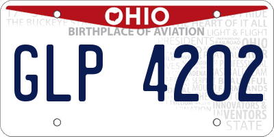 OH license plate GLP4202
