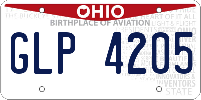 OH license plate GLP4205