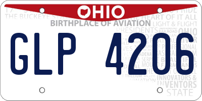 OH license plate GLP4206