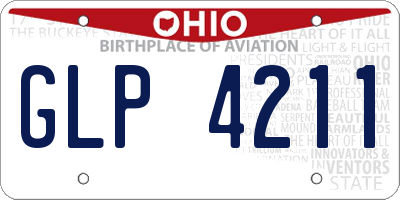 OH license plate GLP4211