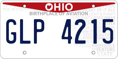 OH license plate GLP4215