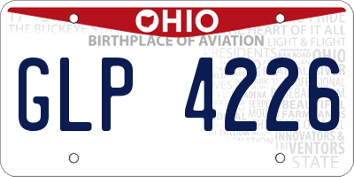 OH license plate GLP4226