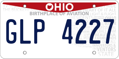 OH license plate GLP4227