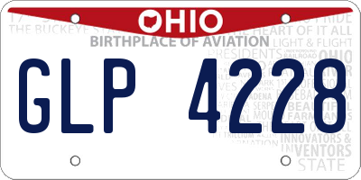 OH license plate GLP4228