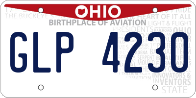 OH license plate GLP4230