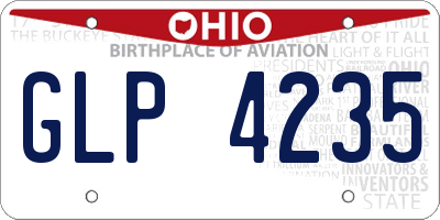 OH license plate GLP4235