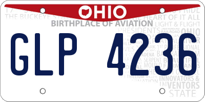 OH license plate GLP4236