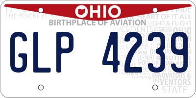 OH license plate GLP4239