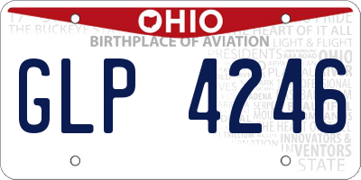 OH license plate GLP4246