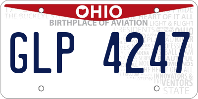 OH license plate GLP4247