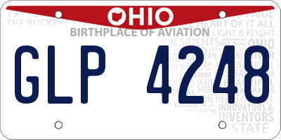 OH license plate GLP4248