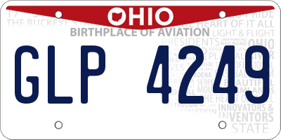 OH license plate GLP4249