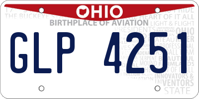 OH license plate GLP4251