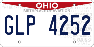 OH license plate GLP4252