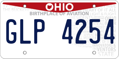 OH license plate GLP4254