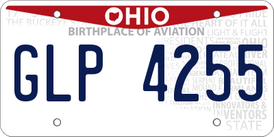 OH license plate GLP4255
