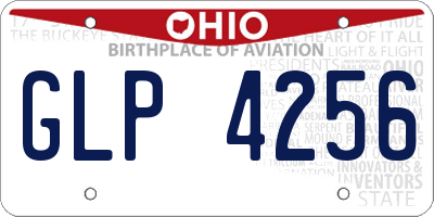 OH license plate GLP4256