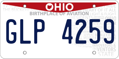 OH license plate GLP4259