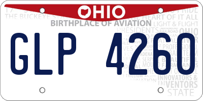OH license plate GLP4260