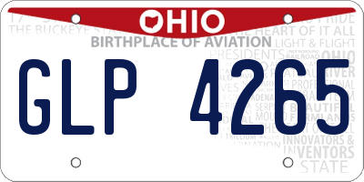 OH license plate GLP4265