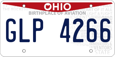 OH license plate GLP4266