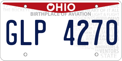 OH license plate GLP4270