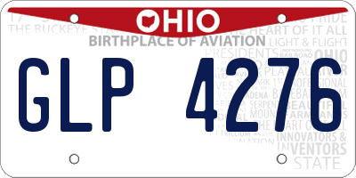 OH license plate GLP4276