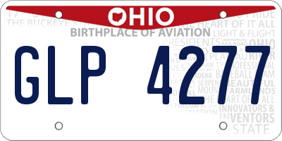 OH license plate GLP4277