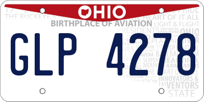 OH license plate GLP4278