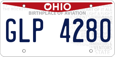 OH license plate GLP4280