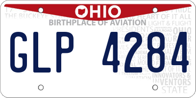 OH license plate GLP4284