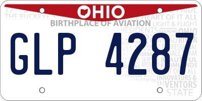 OH license plate GLP4287